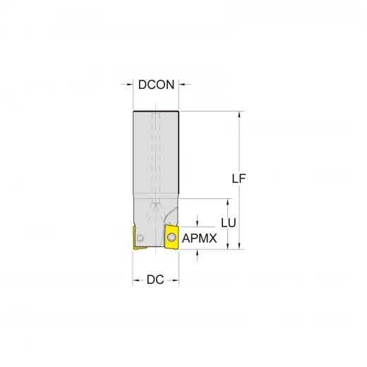 Корпус фрезы со сменными пластинами NC-AP10-D32-C25-L150-Z04