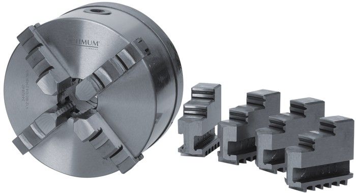 Четырехкулачковые токарные патроны Optimum 160 мм Camlock ASA D1-4" Центральное зажатие