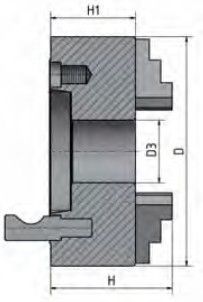 Четырехкулачковые токарные патроны Optimum 160 мм Camlock ASA D1-4" Центральное зажатие